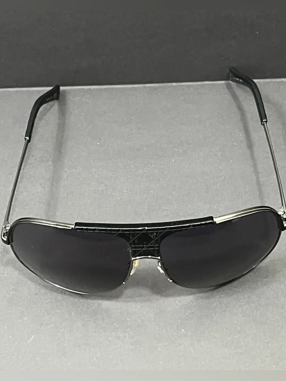 Dior Black Aviator Sunglasses with Dark Lenses